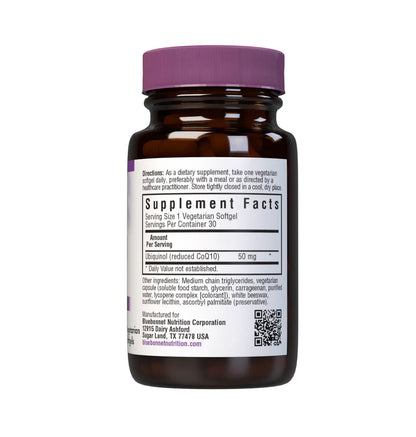 BLUEBONNET NUTRITION UBIQUINOL 50MG 30 SOFTGELS