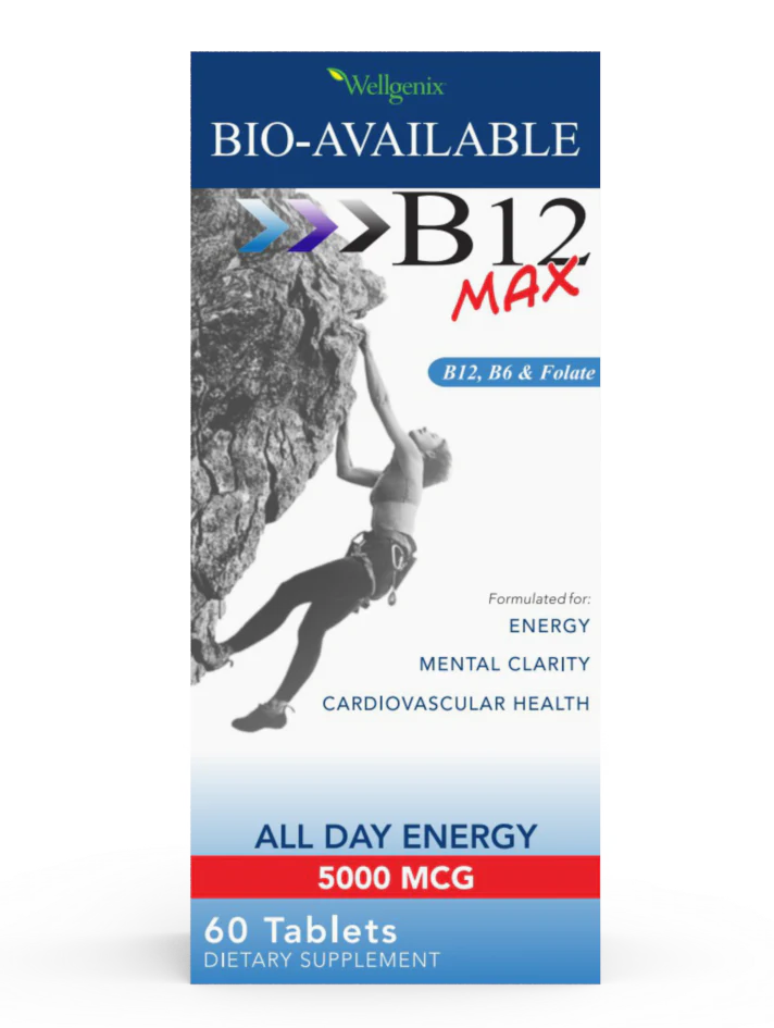 WELLGENIX VITAMIN B12 MAX 5000 MCG 60 TABS