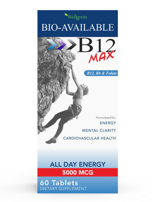 WELLGENIX VITAMIN B12 MAX 5000 MCG 60 TABS