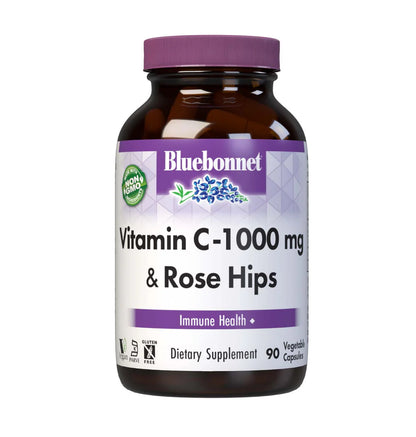 BLUEBONNET NUTRITION VITAMIN C 1000MG ROSE HIPS 90 CAPS (BB)