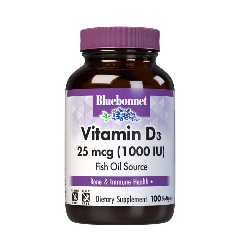 BLUEBONNET NUTRITION VITAMIN D3 1000 IU 100 CAPS