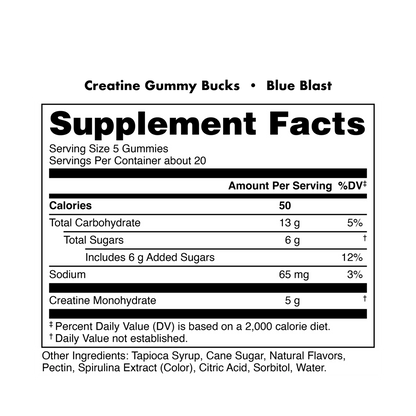 BUCKED UP CREATINE GUMMY BUCKS