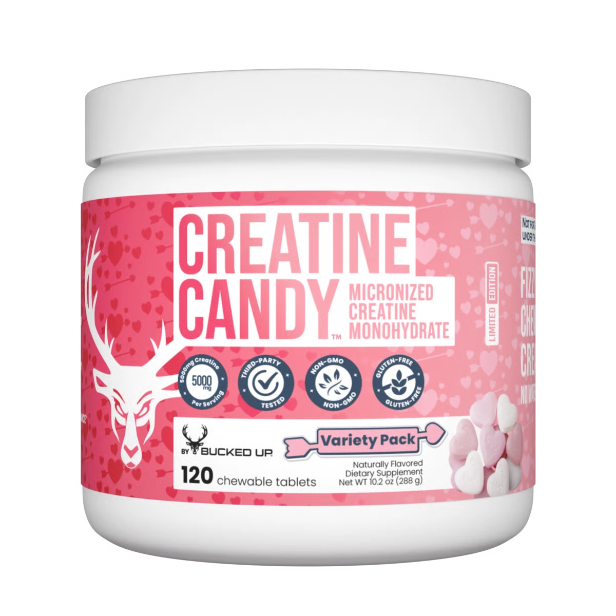 BUCKED UP CREATINE CANDY - CHEWABLE MICRONIZED CREATINE MONOHYDRATE